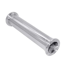 Beduan Tubo sanitario de tres abrazaderas de 1.5 pulgadas, tubo de bobina de 8 pulgadas de longitud, tubo redondo sin costuras con triple abrazadera de 50.5 mm de brida de virola