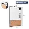 TSJ OFFICE Small Whiteboard Cork-Board - 16" X 12" Portable
