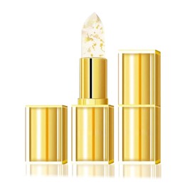 Transferproof Color Changing Lipstick, Gold Crystal Ph Lipstick Color Changing Lipsticks for Women Girls, Temperature Change Moisturizer,Glossy Shine Lip Gloss