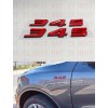 TD SHOP (2pc) Red Black 345 Badge Emblem for MOPAR