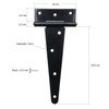 LUCKYBEE Door Hinges Heavy Duty T Hinge 8" Length School