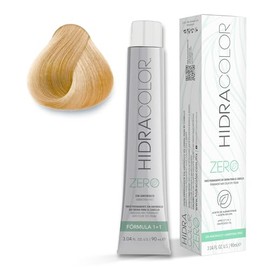 HIDRACOLOR - Tinte Permanente para Cabello Zero Color 10 Rubio Ultra Claro 90 ml, sin Amoníaco, Cubre Canas, con Miel y Aloe Vera, Gran Duración y Humectación, Coloración Cabello, Aporta Sedosidad