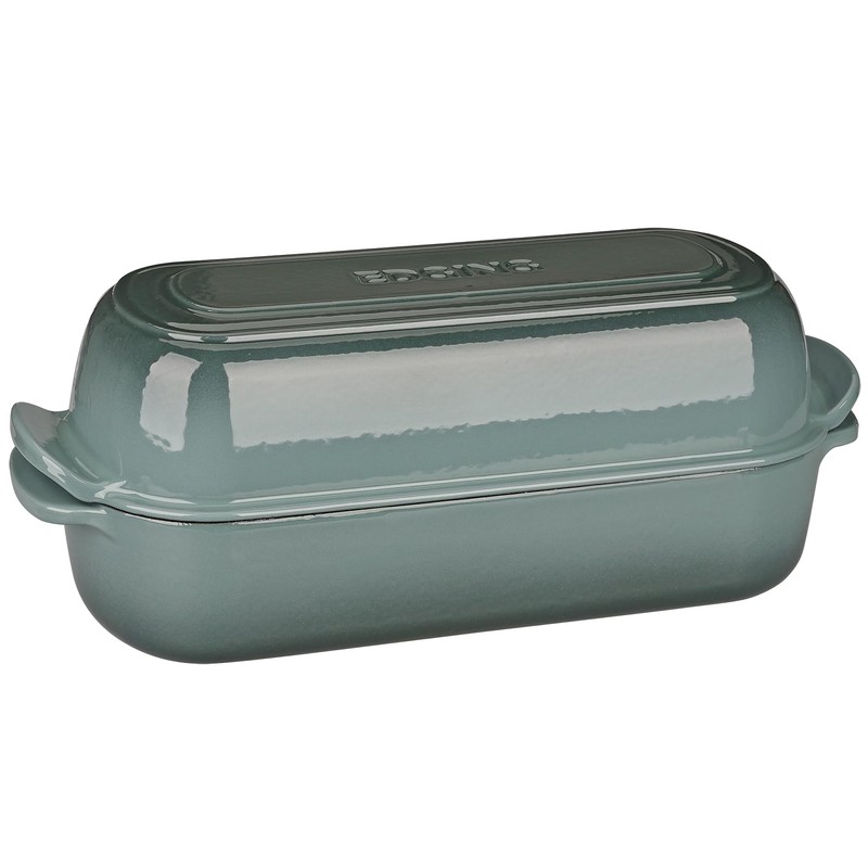 EDGING CASTING Enameled Cast Iron Loaf Pan with Lid, Bread