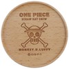 One Piece Luffy Straw Hat Crew Wooden Coaster Approx. 3.5