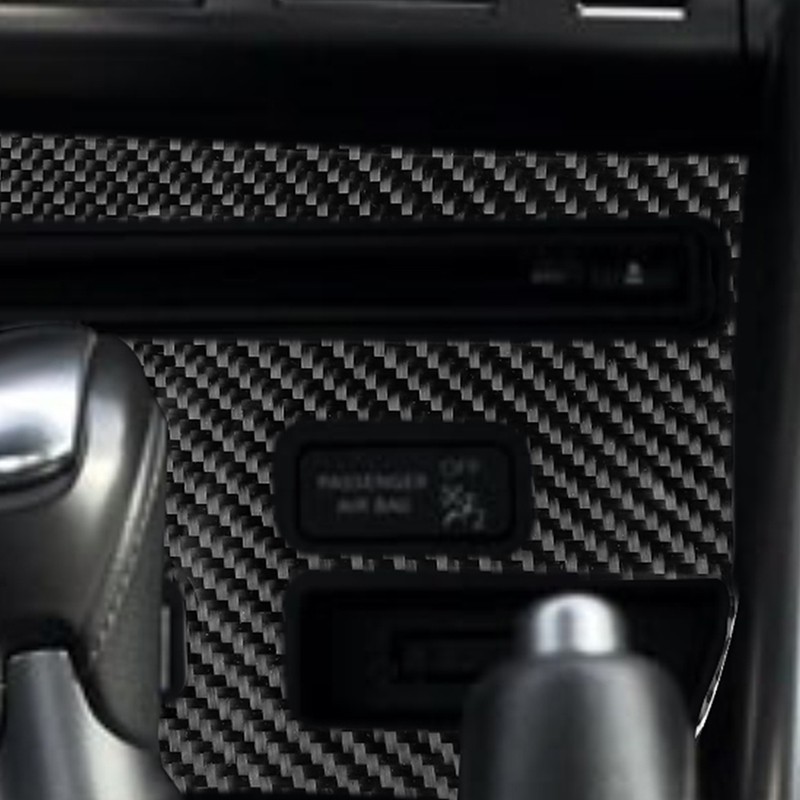 Console Trim Sticker Carbon Fiber CD Player Interior Accessories Fit