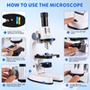 Kids Microscope High Magnification Portable Science Kit With Led Light,Beginner
