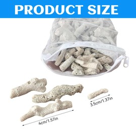 YYOUALS Crushed Coral for Freshwater Aquarium Fish Tank Coral Filter Aquarium Substrate Freshwater Pond Filtration Media