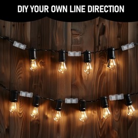 TW SHINE Hooks for Outdoor String Lights Clips, 30 Pack Heavy Duty Clips Clear Light Hook with Waterproof Adhesive Strips, Outside UV-Resistant Cord Hooks for Hanging Christmas Light Cable Organizer