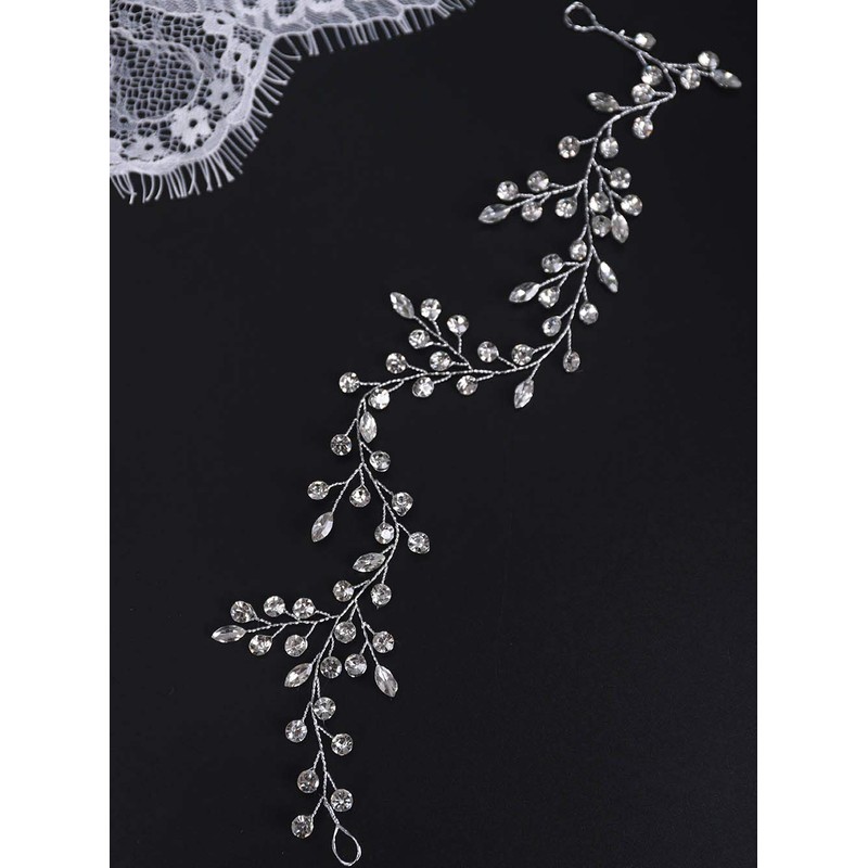 YERTTER - Diadema de cristal para boda, diseño de diamantes