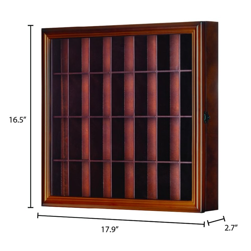 Gallery Solutions - 18x16 Shot Glass Collection - Display Case