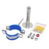 Stainless Steel Height-Adjustable Pipe Clamp - Wall/Ceiling Mounting for 45