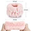 Dorbetar Microfiber Face Wash Wristbands Pale Pink for Women Kids
