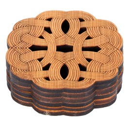 6PCS Bamboo Coaster Teacup Mat AntiScald Heat Insulation Pad Tea Ceremony Supplies(Type 2 )