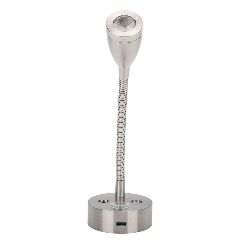 DC12‑24V LED RV Bedside Lamp High Brightness Aluminium Alloy Gooseneck