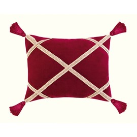 C&F Home Colonial Williamsburg Windsor Berry Tasseled Pillow 16" x 12" Berry