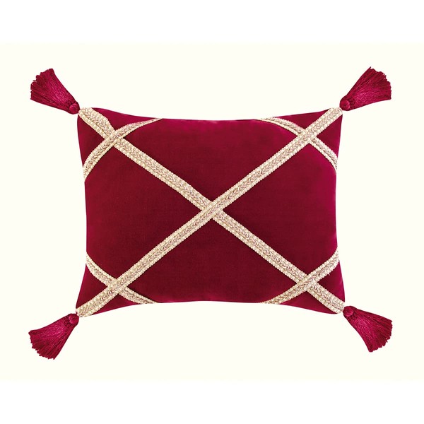 C&F Home Colonial Williamsburg Windsor Berry Tasseled Pillow 16" x