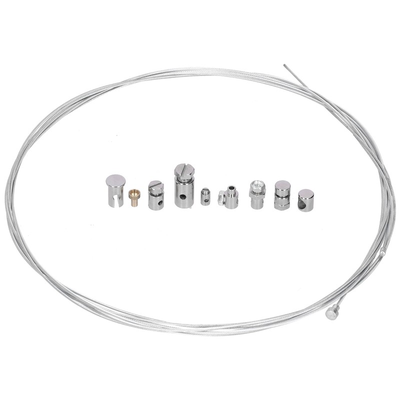 2 Meters Steel Brake Cable with 9pcs Repair Nipples Accessories