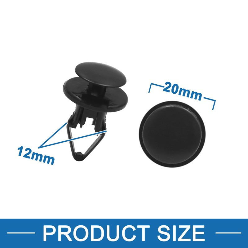 A ABSOPRO 12mm Hole Rivets Bumper Fender Retainer Clip Plastic