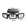 High Brightness Home Solar-Powered Wall Lamp 74LED Angle Adjustable Light