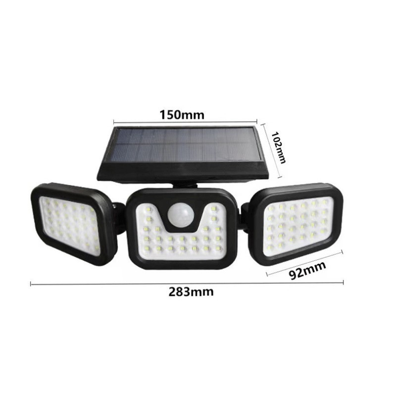 High Brightness Home Solar-Powered Wall Lamp 74LED Angle Adjustable Light