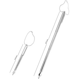 SUPER STAM Torah Book Scalable Extendable Hand Pointer with Pocket Clip 14 cm-27 cm - Silver