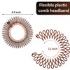 14 diademas elásticas circulares completas, de plástico, flexibles, con peine