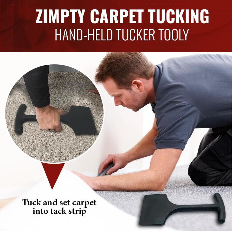Zimpty 55-183 2PCS Carpet Tucking Hand-held Tucker Tool Plastic Bolster