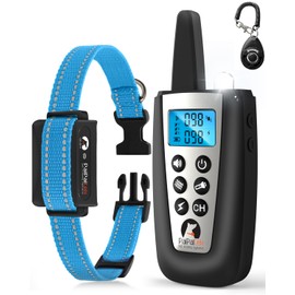 PaiPaitek Dog Bark Collar with Remote 3300ft Range - Automatic Bark Activated Shock Collar for Small Medium Large Dog with 5 Adjustable Sensitivity & Waterproof