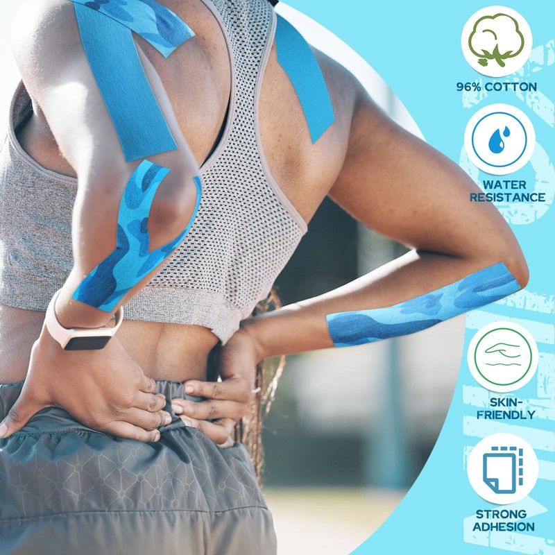 Milifox 2 Packs Kinesiology Tape - Waterproof Athletic Tape 5