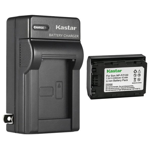 Kastar 1-Pack NP-FZ100 Battery and AC Wall Charger Replacement for