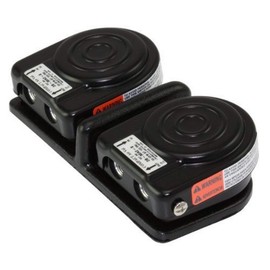 Linemaster 3B-30A2-S Compact Airval Foot Switch, 3-Way Pneumatic, Single Pedal, Momentary, Single Stage, No Guard, Black