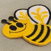 Bee Bumble Bee Sew-On Iron-On Patch Iron-On Patch Size 6.6