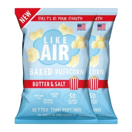 Like Air Puffcorn (Classic) | 2 4oz Bags | 50 Calories Per Cup | Gluten Free | Nothing Artificial
