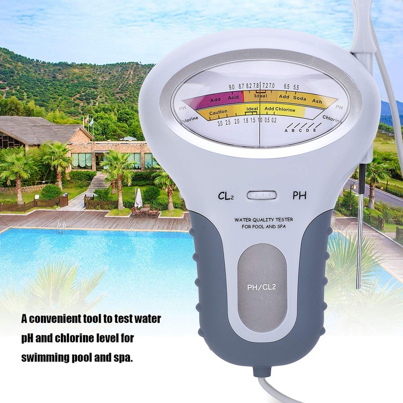 Chlorine and pH Meter Swimming Pool Tester Cl2 Level Meter