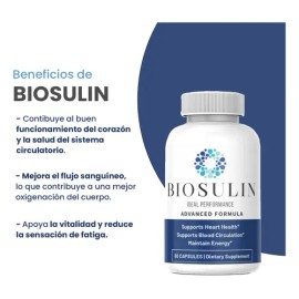 Biosulin Para El Control De Glucosa 60 Cápsulas - Sin Sabor
