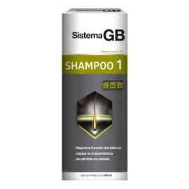 Sistema GB Shampoo 1 Anti-Caída. Frasco con 230ml.