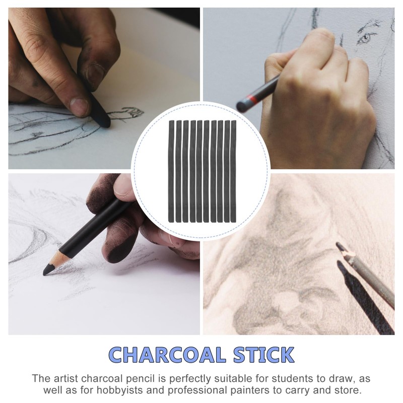Operitacx Compressed Willow Charcoal for Artists, Shading Charcoal, Durable Drawing