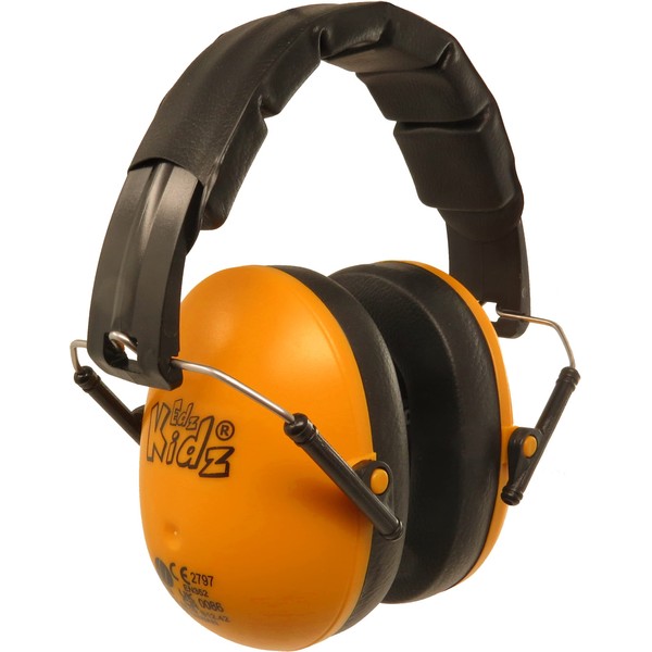 Edz Kidz. Kids Ear Defenders Children Girls Boys Toddlers and Teens. Hearing Protection for Kids. Earmuffs for Autism. Great Noise Reduction. CE and UKCA Certified (Orange)