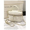 QWINEE Women's Silver Top Handle Crossbody Bag Small Crocodile Embossed