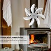 Fireplace Fan, Heat Powered Fan Strong Airflow 7 Blade Aluminum