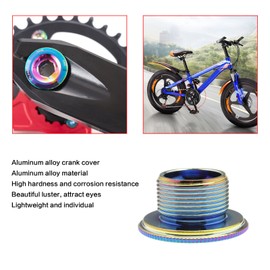 Create idea M18 Bike Crank Cover with 2PCS Bolts Hex Head Crank Arm Bolts Bicycle Crankset Screw Aluminum Alloy Compatible with PROWHEEL FSA/FC-4500/FC-5600