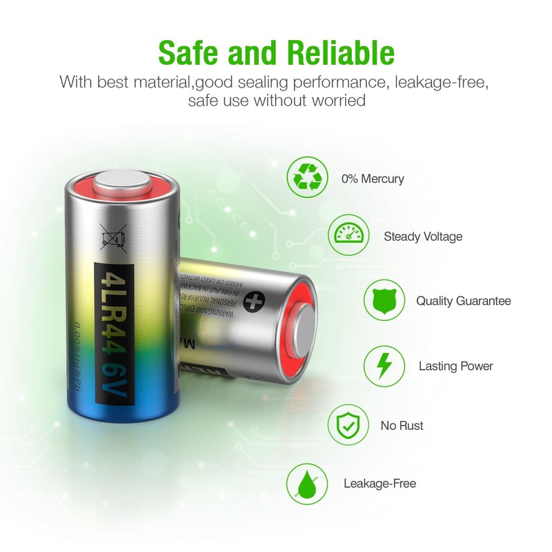 EBL 6 Volt Battery 4LR44 Dog Collar Batteries (10 Pack)