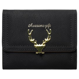 RNIEGA Women's PU Leather Trifold Wallet with Delicate Clasp, Fashionable and Beautiful, Easy to Carry