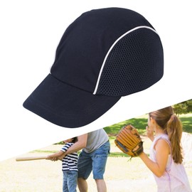 Deror Hard Hat Baseball Bump Cap Impact-Resistant Lightweight Breathable Hard Hat Head Protection with Reflective Strip, Black