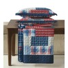 Luxury 3PCs Patchwork Printed Quilted Modern Bedspread Bed Throw Comforter