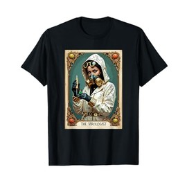 Mad Scientist Virologist in White Labcoat Costume Tarot Card T-Shirt