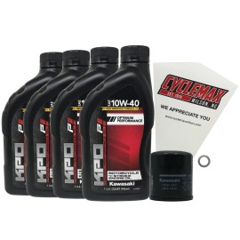 Kawasaki OEM Oil Change Kit for 2016-2022 Ninja ZX-10R with 10W-40 Oil