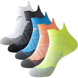 5 pares de calcetines deportivos de colores para hombre y mujer, calcetines transpirables para correr que absorben el sudor, calcetines antideslizantes, fitness, yoga, correr, ciclismo, baloncesto