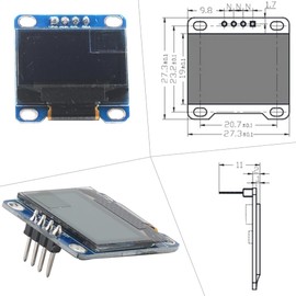 DIYmalls 0.96" inch OLED Display Screen Module I2C IIC Address 0x3C 4pin 128x64 S S - D - 1306 3.3V-5V Blue for Arduino Nano ESP8266 ESP32 (Pack of 3)