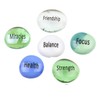 Holy Land Market Engraved Inspirational Glass Stones Set - Think